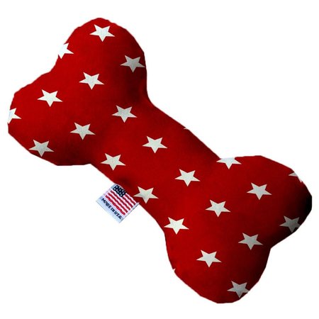 MIRAGE PET PRODUCTS 8 in. Red Stars Bone Dog Toy 1135-TYBN8